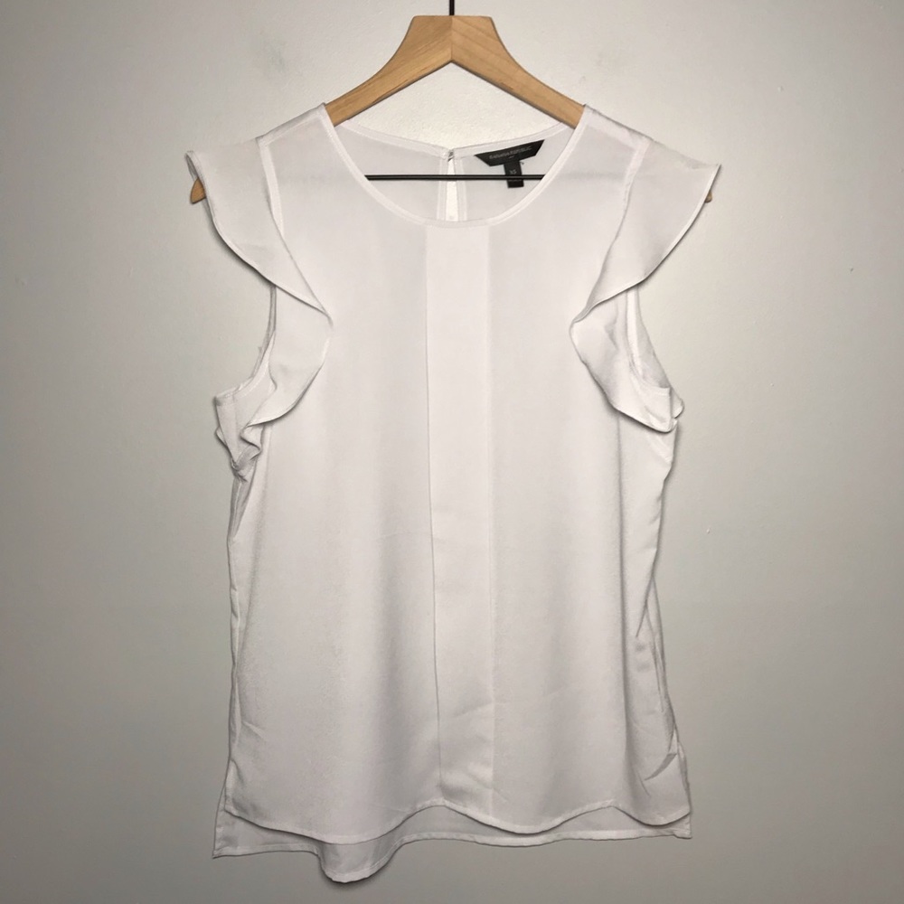 Banana Republic Factory Ruffle Cap Sleeve Top - Picture 1 of 8